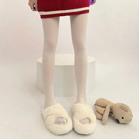 Sweet Girls Colorful Elastic Long Hosiery Stockings Women Candy Color Sexy Tights Spring Autumn Warm Velvet Seamless Pantyhose