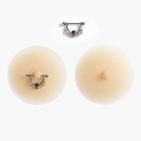 Tornova Solid State Rubber Nipple Patch Invisible and Traceless Solid Chest Patch Women's Sexy Breast Patch Nipple Decoration