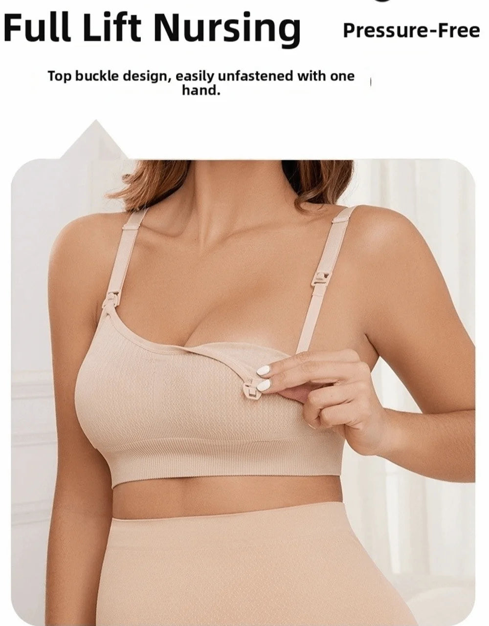 Comfortable Nursing Bras Without Steel Rings Soft Breastfeeding Underwear Anti Sagging 3D Support Seamless Maternity Bra Women