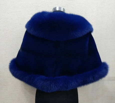 White Fur Shawl Women's Jacket Autumn Winter Faux Mink Fox Fur Dress Cheongsam Cloak Coats New 2026 Thicken Warm Short Outwear