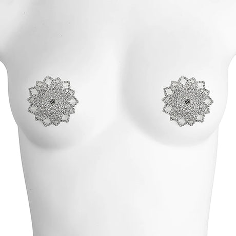 1 Pair Black Rhinestone Nipple Cover Sexy New Women Nipple Pasties Breast Protector Reusable Wear Self Adhesive Nipple Stickers