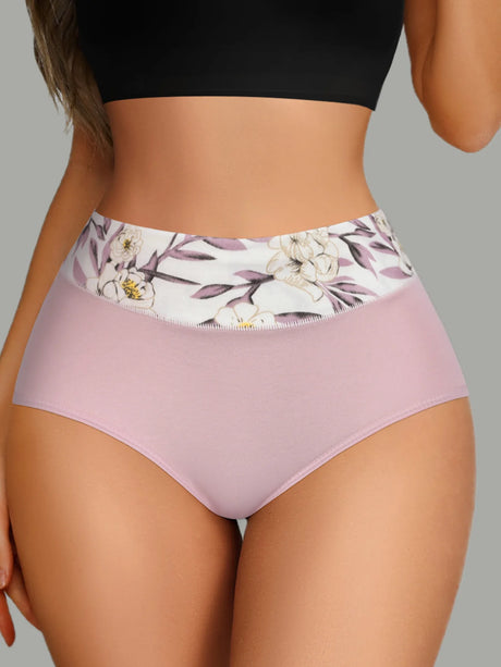6Pcs Womens High Waist Cotton Briefs Soft Comfortable Breathable Tummy Control Butt Lift Shaping Underwear