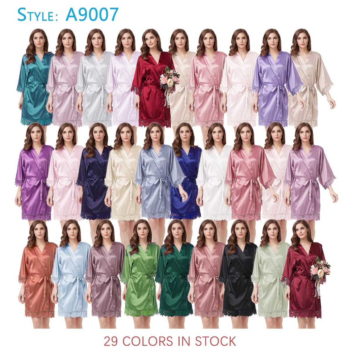 Personalised Sega Floral Wreath Robes Custom Bridal Robe Satin Wedding Bridesmaid Kimono Dressing Gown Bride to be Robe