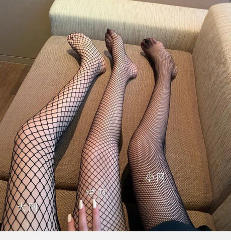 Sexy Fishnet Stockings Women's Tights Fishnet Mesh Long Nylon Tights Body Stockings Fish Net Pantyhose High Waist Hosiery