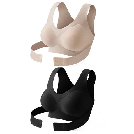 Wireless Posture Correction Bra for Women, Seamless Push-Up Sports Bra with Cross Back Support, Daily Shaping Lingerie