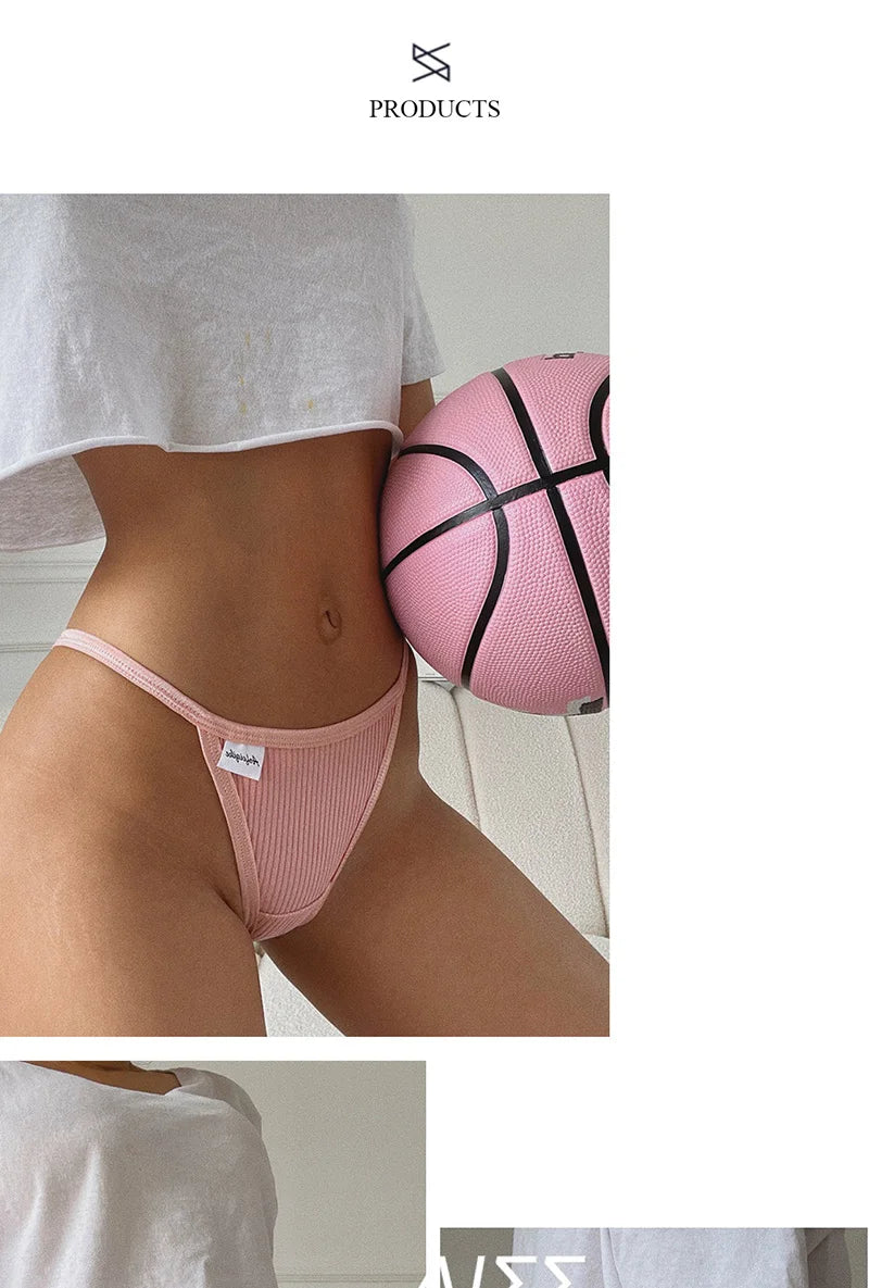 Sports Cotton Sexy Women's Panties Simple Thongs Lingerie Briefs Female Underwear G-Strings Hot T-Back Breathable Underpants