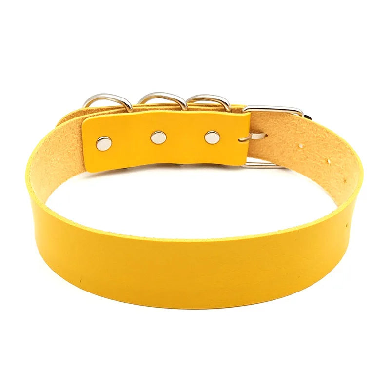 30MM Goth Sexy Rose Gold Letters Custom Collar Choker Necklaces Men Women BDSM Role Age Cosplay Chocker Customized Jewelry
