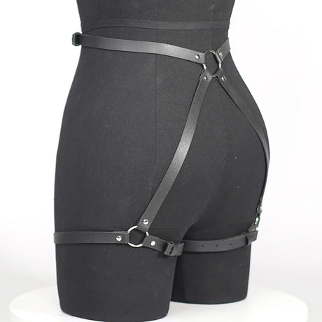PU Leather Harness Garters Sexy Lingerie Women Bdsm Bondage Body Belt Harajuku Gothic Clothes Erotic Corset Harness Belts