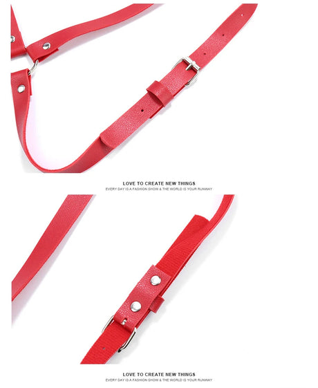 PU Leather Harness Garters Sexy Lingerie Women Bdsm Bondage Body Belt Harajuku Gothic Clothes Erotic Corset Harness Belts