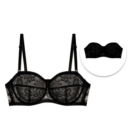 Mesh Thin Lace Transparent Bra Close-fitting Shockproof Seamless Invisible Bra Anti-sagging Lingerie Push Up Underwear Wedding
