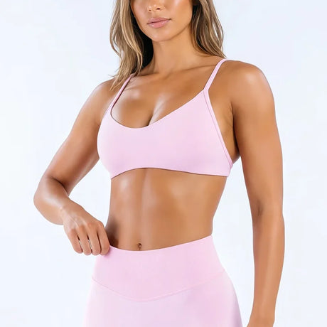 HISTELLO Impact Scoop Neck Bra Seamless Women Sports GYM Underwear Sexy Backless Yoga Clothing Naked Feeling Workout Fitness Bra