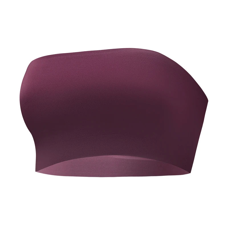Hot Sale Seven Colors One Piece Women Seamless Strapless Bra Wireless Non-pad Bra Anti-skidding Ice Silk Traceless Strapless Bra