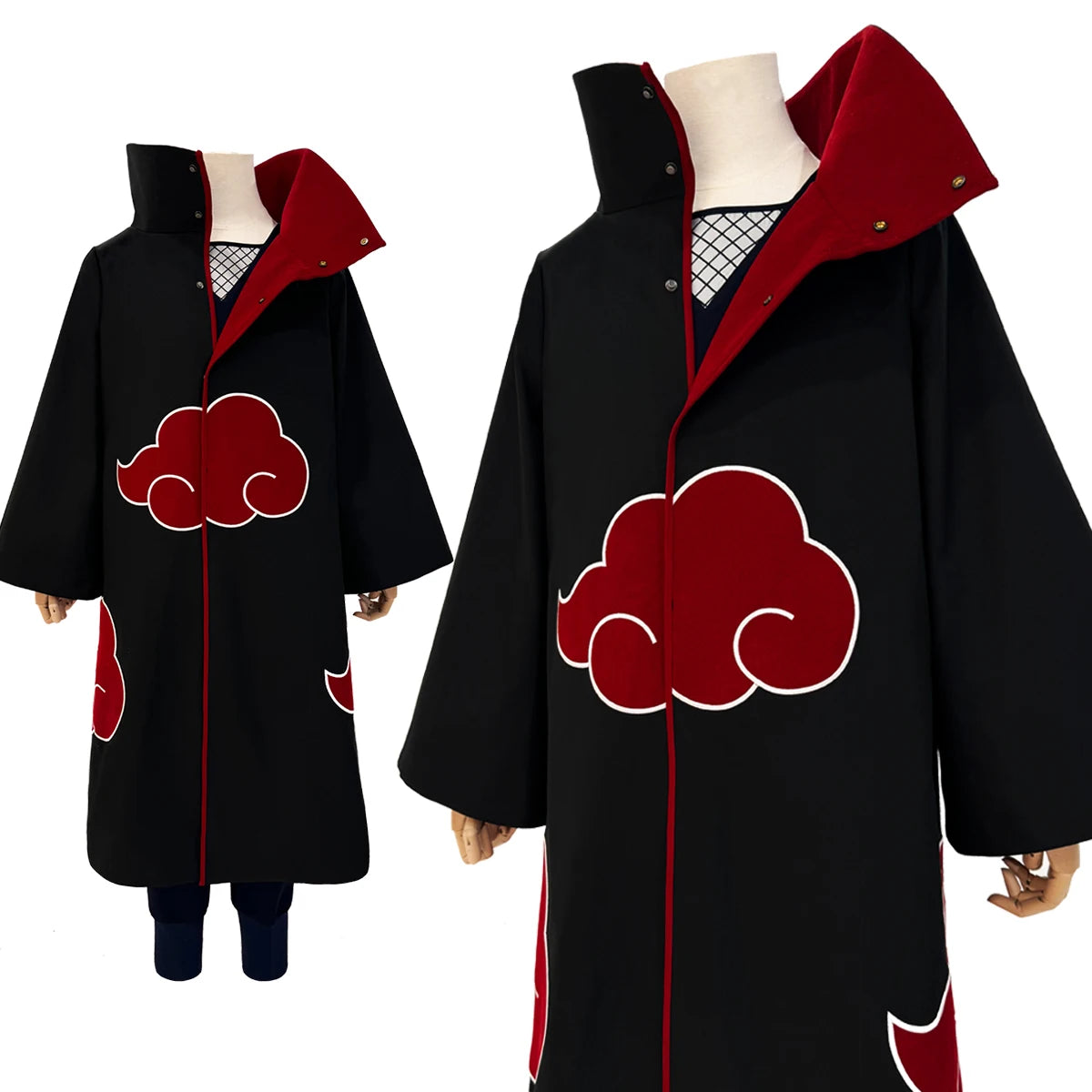 HOLOUN Uchiha Itachi Sasuke Anime Cosplay Costume Embroidery Hawk Team Cloak Pain Konan Sasori Halloween Christmas S-2XL