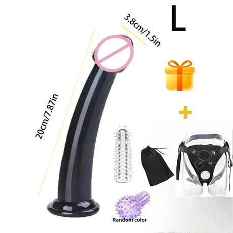 Vaginal Masturbators 4 Sizes False Penis Wearable Strapon Penis Pants Lesbian G Spot for Women Black Dildo Stimulator Strap Cat