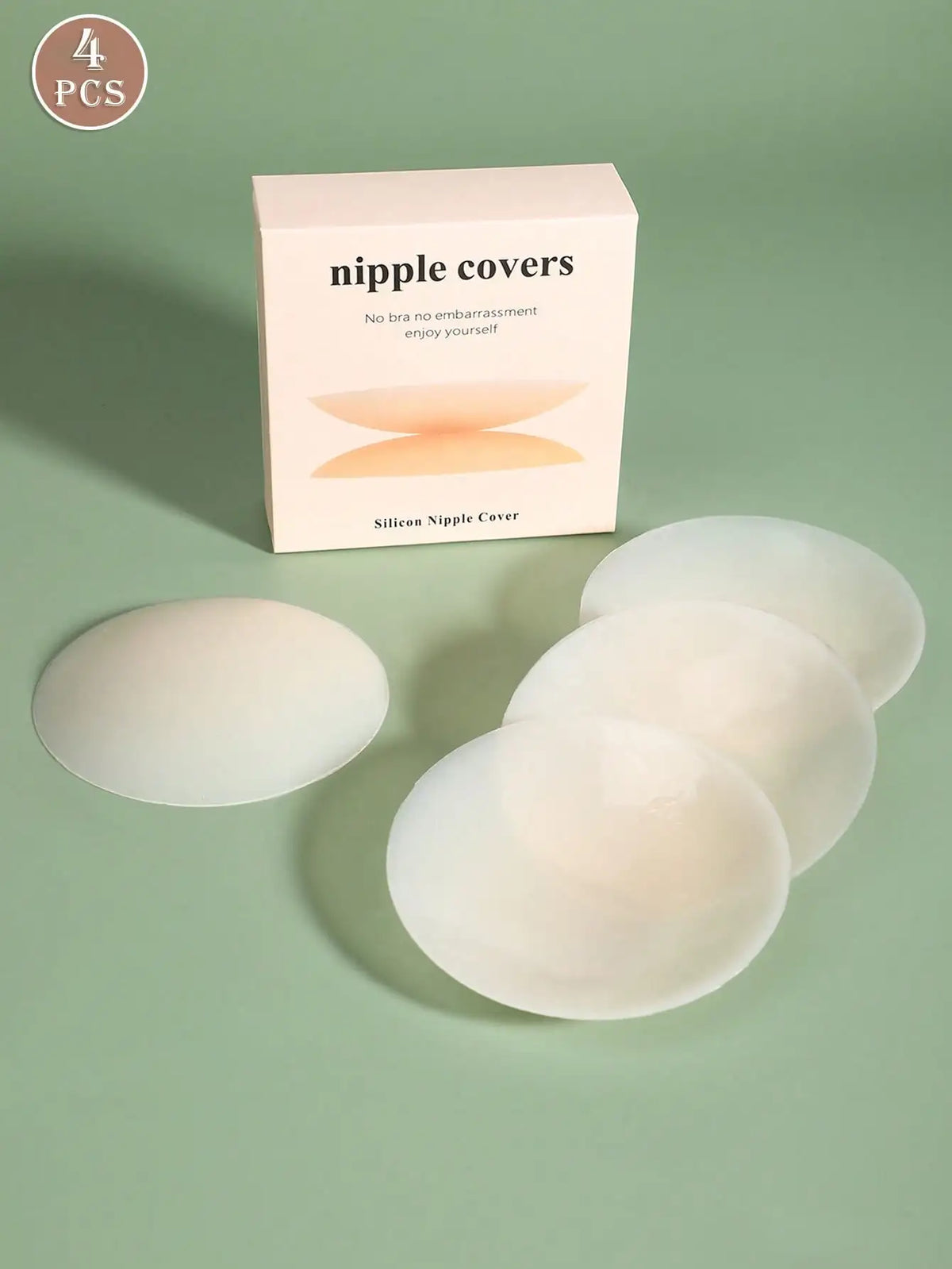 2/4pcs Ultra-Thin Reusable Nipple Covers With Gift Box, Portable Invisible Adhesive Breast Petals, Anti-Nipple Protrusion Pads, Lingerie Accessories, Suitable For Wedding