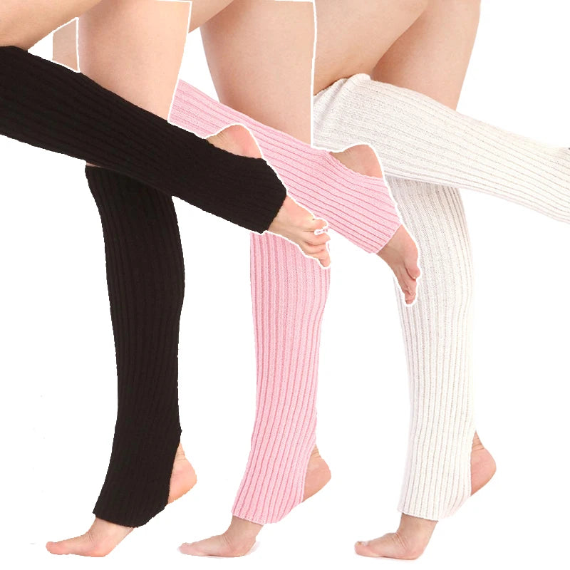 New Woman Winter Yoga Latin Socks Fitness Dancing Female Wear Exercising Long Section Knitting Walking Socks Leg Warmers Woman