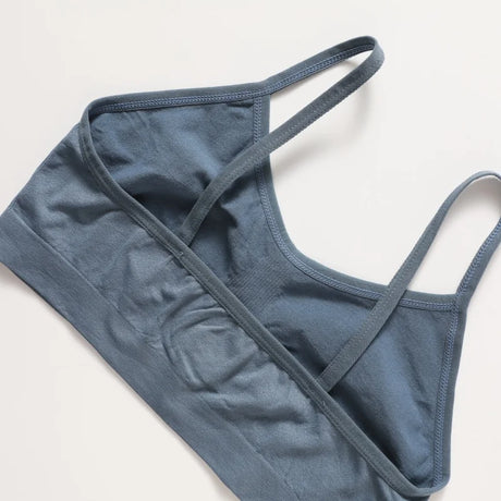 Women Soft Ribbed Bra Knit Wireless Bralette No Pad Camisole Non-Adjustable Thin Strap Lingerie Everyday Lounge Intimates M-L