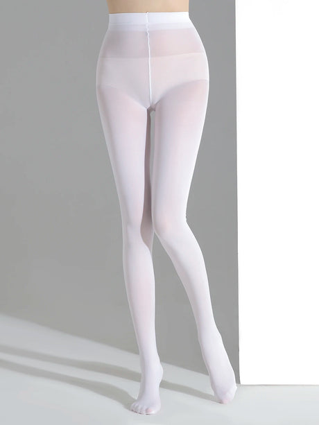 1 Pair Women's Olive Green 80D Velvet High Elastic Sexy Tights Pantyhose Large Size Spring Summer Autumn Daily Party Wear
