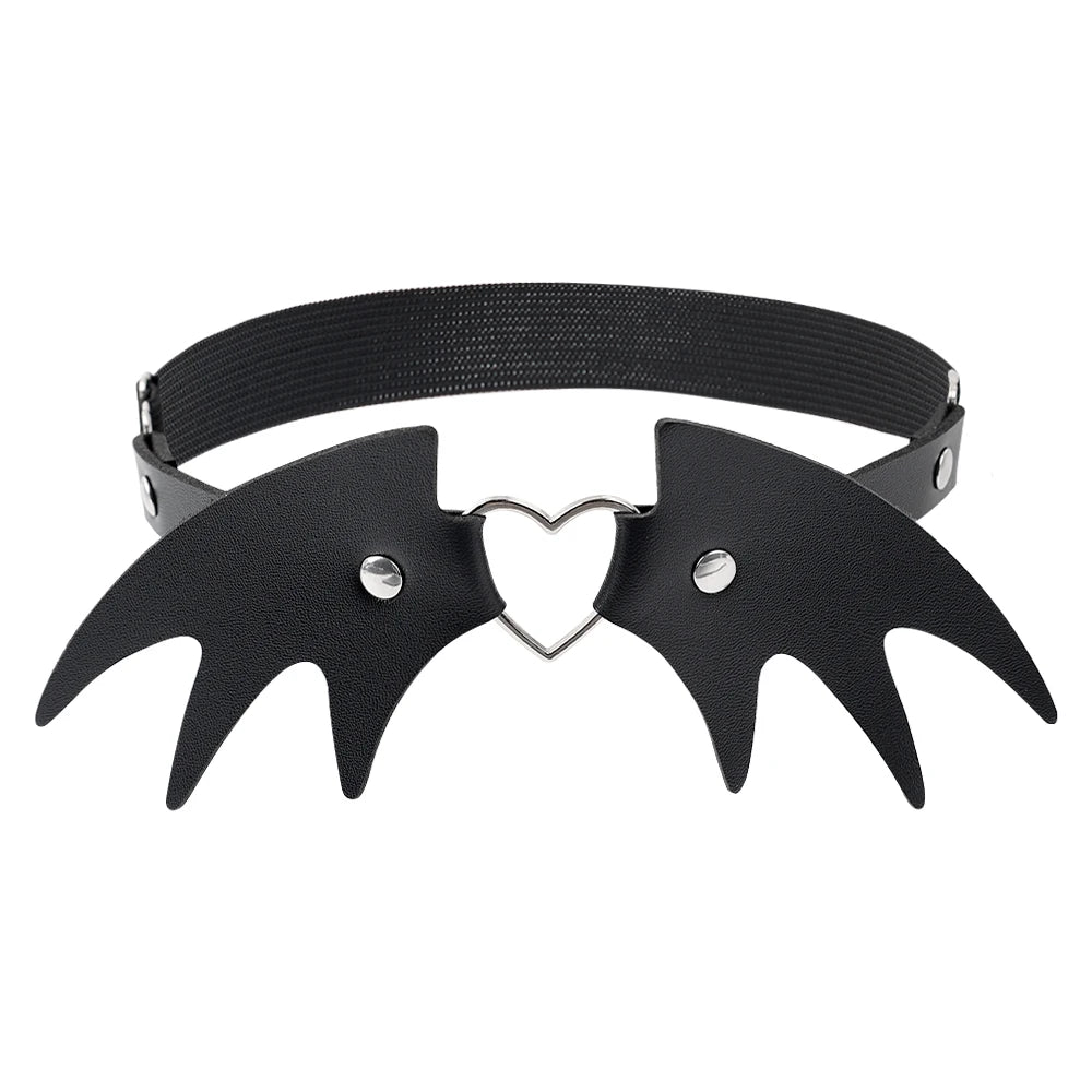 Punk Black Heart Leather Sword Belt Waist Garter Handmade Body Bondage Sexy Leg Suspenders Harness Stockings Belts for Women