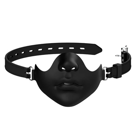 Halloween Glossy Half Face Mask Breathable Artificial Face Adjustable Elastic Mask DIY Party Role-playing Dress-up Accessories