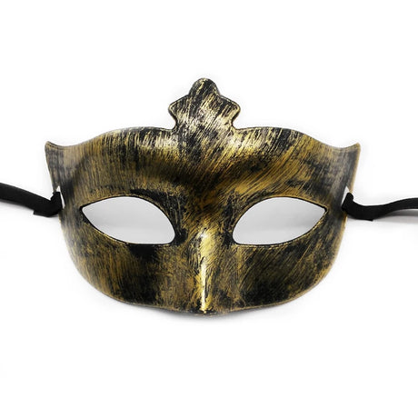 1PC Masquerade Mask Vintage Prince Mask Black Antique Copper Half Face Mask Plastic Retro Crown Masks Women Party Decoration
