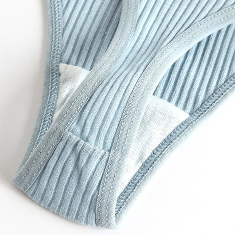 4-Piece Set Of Low Waist Sexy Women's Cotton Thong Casual Sports Thread Underwear Women's Personalized Triangle Pants
