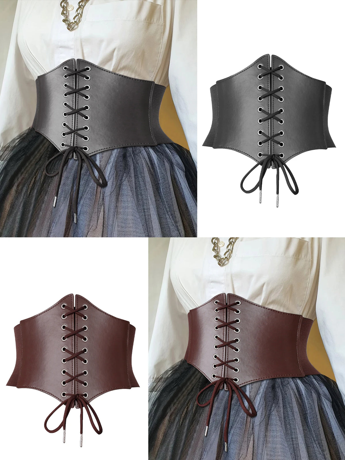 Medieval Corset Belt Waistband Women Steampunk PU Leather Harness Body Belt Anime Cosplay Viking Pirate Girdle Accessories