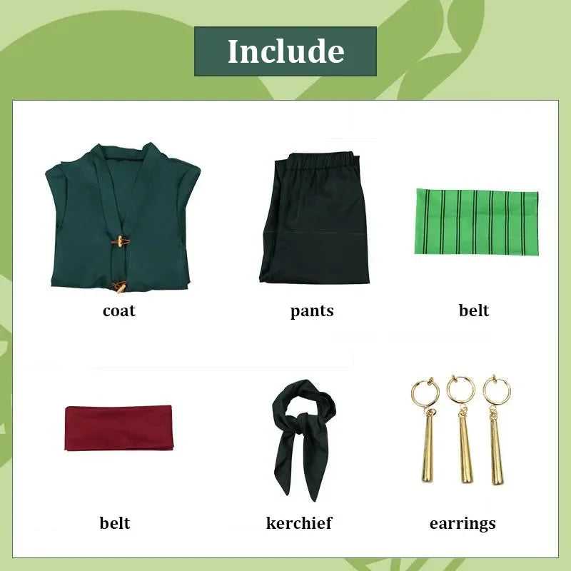 Cosplay OP Costume Wig Kerchief Eearrings Anime Clothes Kimono Adult Children Christmas Halloween Party Role Playing Outfit