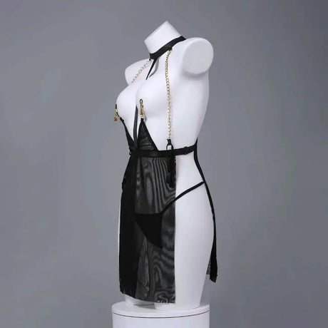 Hot Sexy Lingerie For Women Low Cut Crotchless Bodysuit Erotic Underwear Set Sex Bodysuit Transparent Sexy Porno Nightie