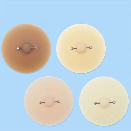 4 Styles Solid State Rubber Nipple Patch Invisible and Traceless Solid Chest Patch for Women Breast Patch Nipple Decoration