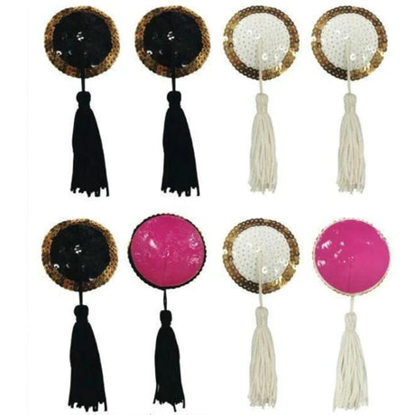 Women Sequins Tassels Pasties Bowknot Breast Sticker Bra Pads Sexy Nipple Cover