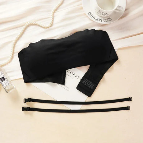 Strapless Seamless Push Up Bra for Women Non-Slip Anti-Sagging Bandeau Tube Top Invisible Underwear for Small Chest