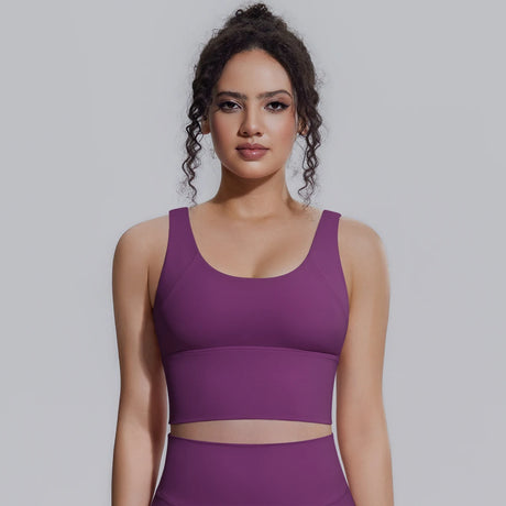 Women Summer Yoga Bra Underwear Shockproof Bra Sports Running Beautiful Back V Shaped Fitness Yoga Tank Top Bra with Chest Pad 
