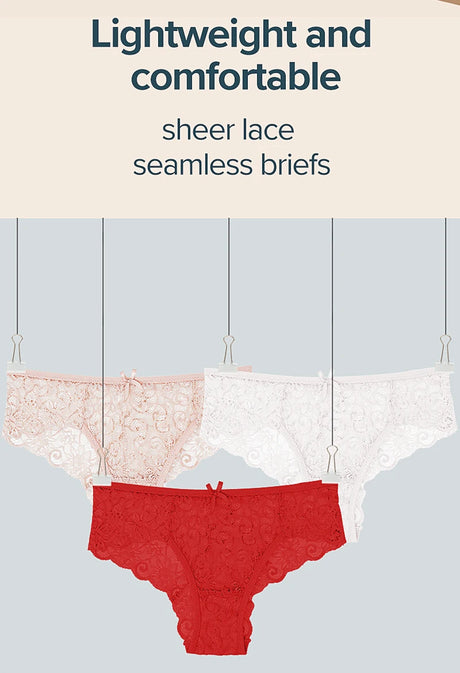 Women's Panties Sexy Lace Transparent Underwear Hollow Out Female Low Waist Briefs Breathable Lingerie Intimates Underpants