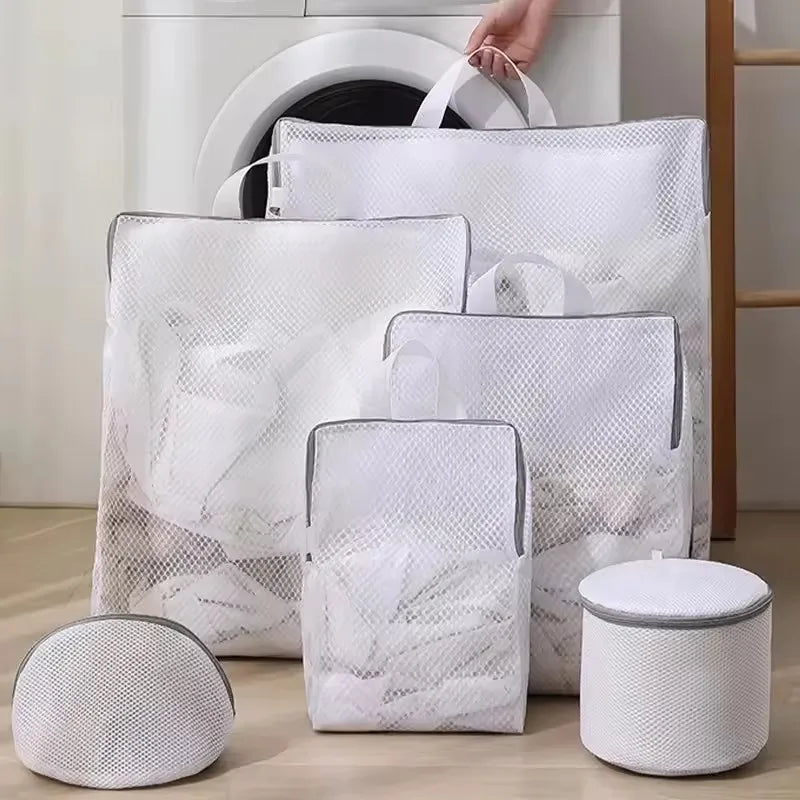 Laundry Hand Bags Reusable Washing Machine Clothing Care Wash Bag Mesh Net Bra Socks Lingerie Underwear Laundry Storage Upgraded