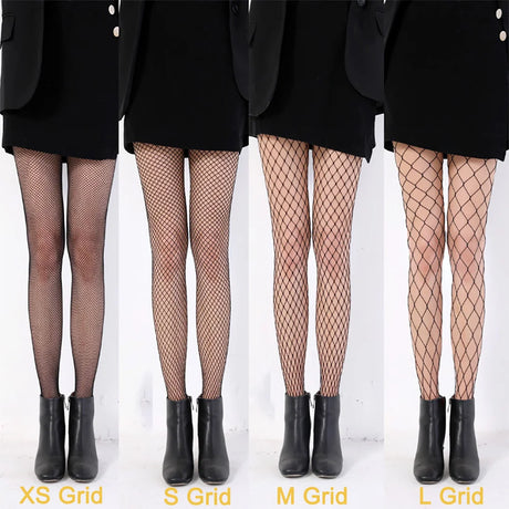Sexy Fishnet Stockings Women's Tights Fishnet Mesh Long Nylon Tights Body Stockings Fish Net Pantyhose High Waist Hosiery