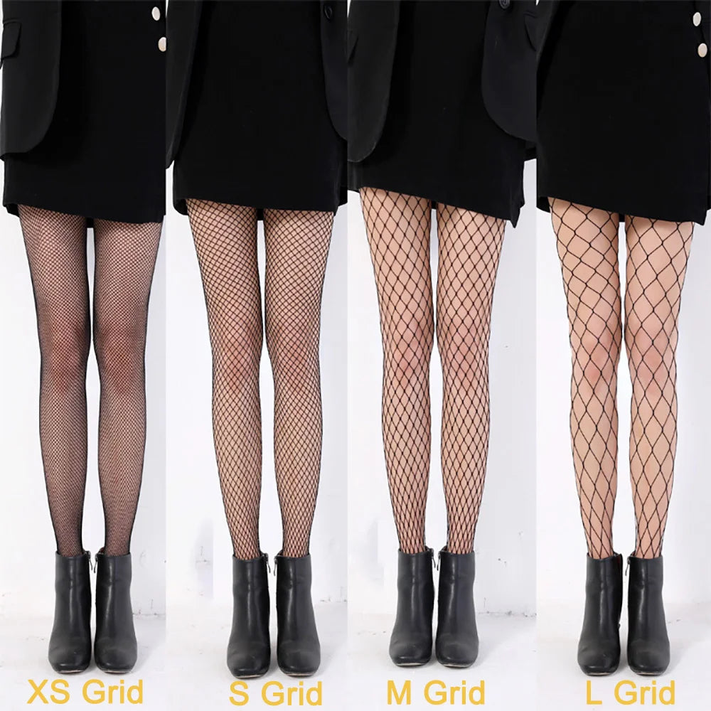 Sexy Fishnet Stockings Women's Tights Fishnet Mesh Long Nylon Tights Body Stockings Fish Net Pantyhose High Waist Hosiery