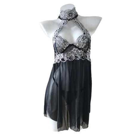 Hot Babydoll Women Sexy Lingerie Dress Costume Open Bra Sex Chemises Crotchless Bodysuit Lace Erotic Underwear