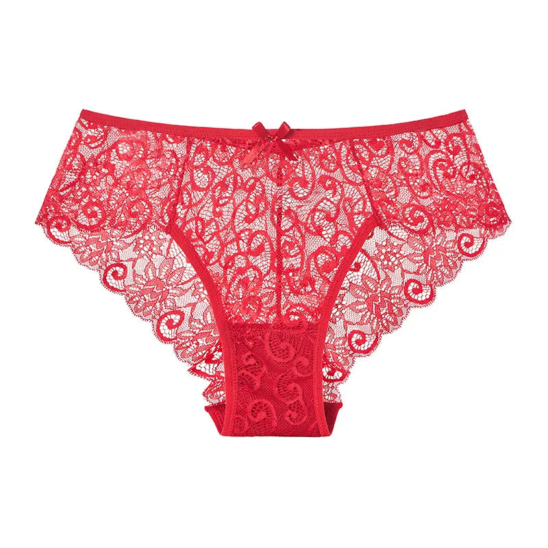 Women Full Lace Mesh Panty Transparent Floral Embroidery Sexy Briefs Ladies Summer Low Rise Breathable Seamless Underwear New