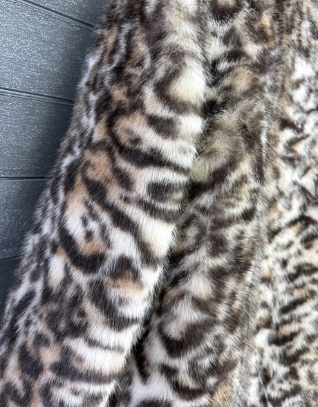 ZADORIN 130cm Long Thicken Lapel Cow Print White Brown Faux Fur Coat Woman Clothing Luxury Fluffy Jacket Winter Fur Coats Woman