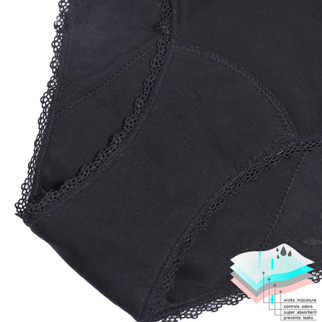 Bamboo Comfortable women's period panties 4 layer leak-proof absorbent menstrual period underwear postpartum incontinence briefs