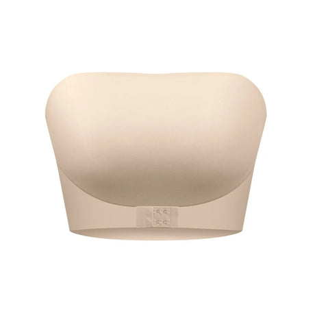 Women's Strapless Seamless Bra – Front Button, No Padding, Non-Slip Half Cup Silicone Underwear