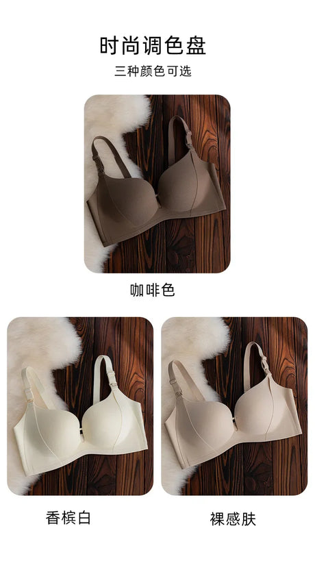 Smooth Nursing Bra Prevents Sagging Gathers Support Womans Brassiere Three-row Hooks Postpartum Use All Stages Ladies' Bra Daily