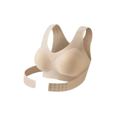 Posture Corrector Seamless Push Up Bra Cross Back Anti-sagging Front Closure Bra Lingerie Shockproof Gathered Wireless Bra Lady