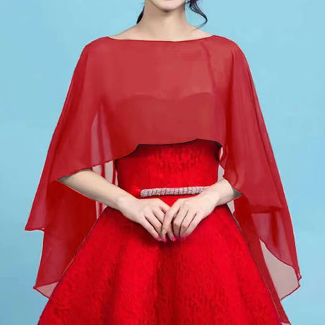 Women's Chiffon Cape Bolero Femme Mariage Chalas Mujer Evening Wedding Bridal Jacket Wraps Accessories Peleryna Cloak Boda Shawl
