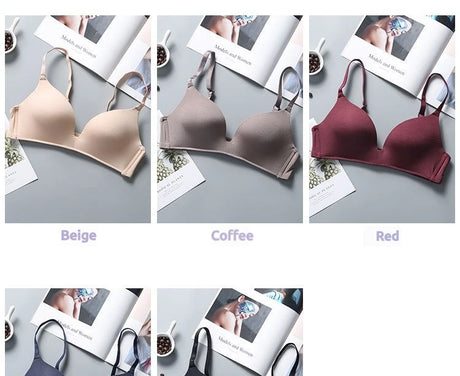 Ultra Thin Sexy Ice Silk Wireless Bra For Women Sexy Gather Underwear Push Up Simple Lingerie Seamless Brassiere Bralettle