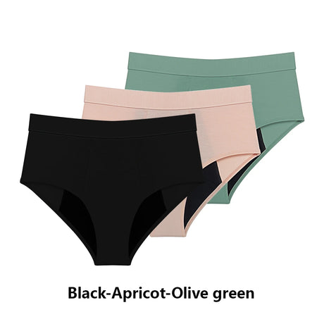 3PCS/Lot Menstrual Panties Woman Very Abundant Flow Menstruation Underwear High Waist Leak Proof Period Panties for Girls Set