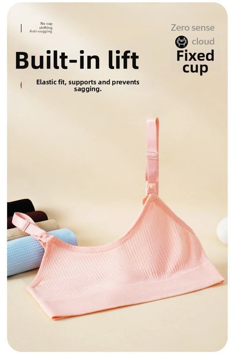 Comfortable Nursing Bras Without Steel Rings Soft Breastfeeding Underwear Anti Sagging 3D Support Seamless Maternity Bra Women