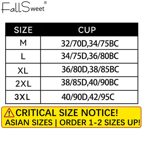 FallSweet Plus Size Lift Up Bra for Women Wireless Brassiere Anti Sagging Side Support Fixed Cup Big Bust Minimizer Bras M-3XL