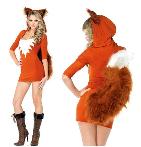 Halloween Costume Woman Furry Monster Fox Cat Cosplay Clothes Nightclub Party Dress up Rave Outfit Stage Wear 2025